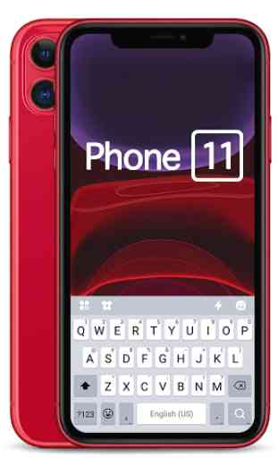 Tema Keyboard Red Phone 11 2