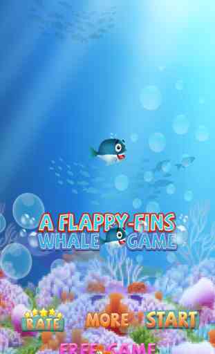 Uma baleia jogo Flappy-Fins A Flappy-Fins Whale Game 1