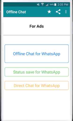 Offline Chat for WhatsApp -no last seen, blue tick 1