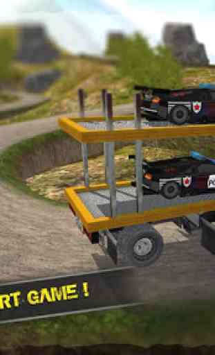 OffRoad Police Transporter Truck Games 3