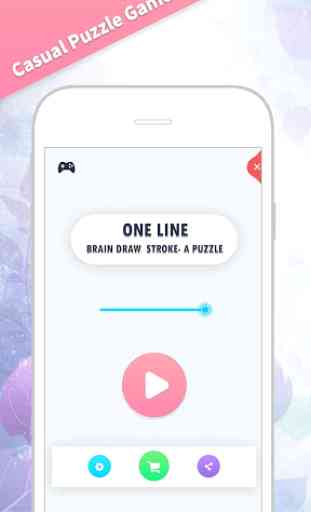 One Line Brain Draw Stroke - A Puzzel 1