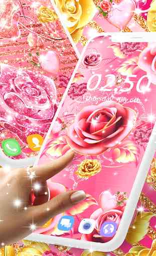 Pink rose gold live wallpaper 1