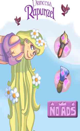pintar e descobrir a princesa Rapunzel - Menina jogo de colorir Rapunzel 1