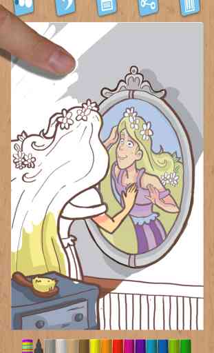 pintar e descobrir a princesa Rapunzel - Menina jogo de colorir Rapunzel 2