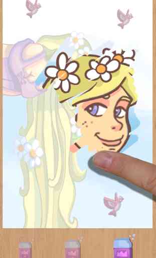 pintar e descobrir a princesa Rapunzel - Menina jogo de colorir Rapunzel 3