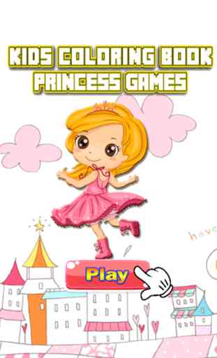 Princesa Coloring Book - Páginas desenho e pintura jogos educativos Aprender Competência Para Kid & criança 1