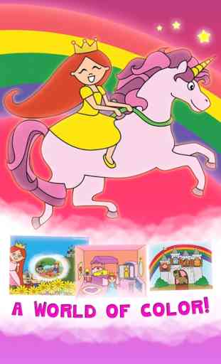 Princesa do conto de fadas para colorir Wonderland para miúdos e Edição Família Pré-escolar final 1