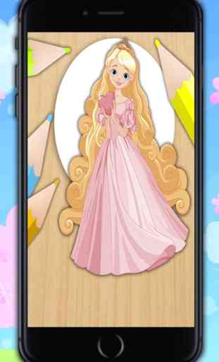 Pinte Rapunzel - colorir princesas fingerprinting 1
