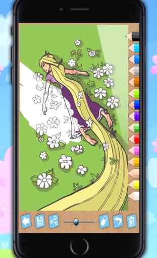 Pinte Rapunzel - colorir princesas fingerprinting 2
