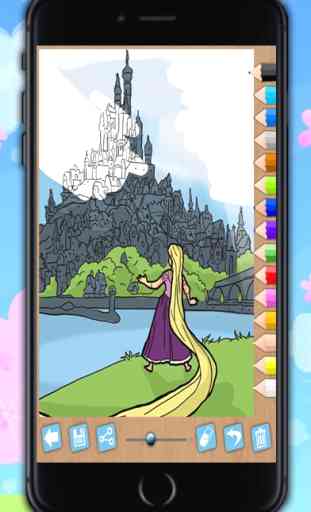 Pinte Rapunzel - colorir princesas fingerprinting 3