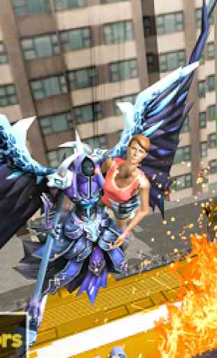 Anjo voador batalha de super-heróis -hora do crime 2