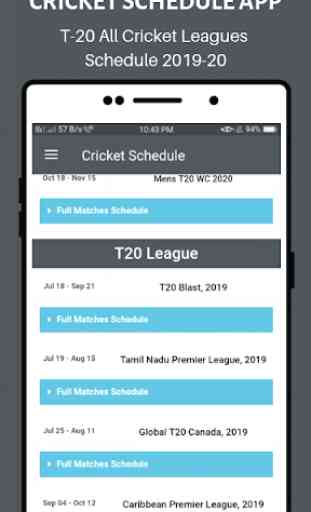 Cricket Schedule 2020 - Series and Matches List 3
