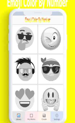 Emoji Cor pelo número, emojis jogo cara,arte emoji 1