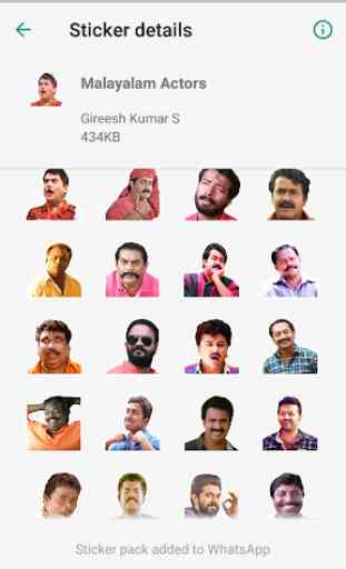 Malayalam Movie Actors Sticker Pack 2