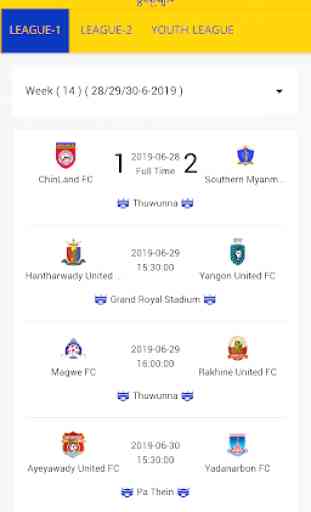 MPT MNL - Myanmar National League Official App 3
