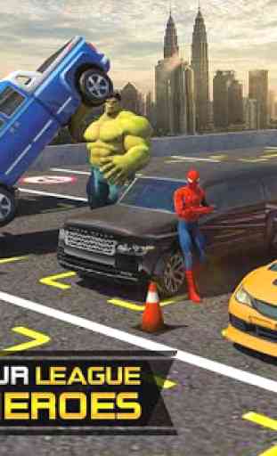 Super-heróis Carro de valet Zona de estacionamento 1