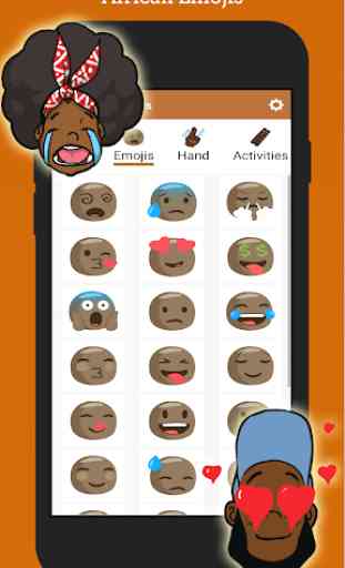 Adesivos africanos, emojis pretos 2