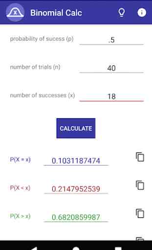Binomial Distribution Calculator 1