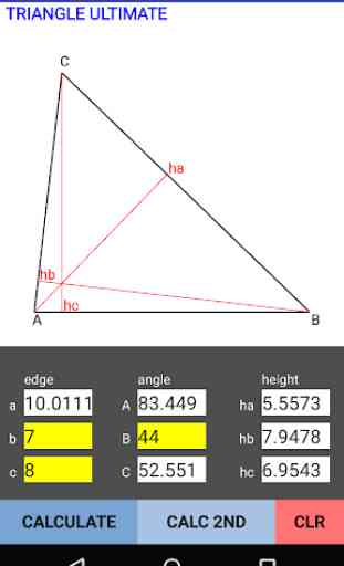 Calculadora de Triângulo 2