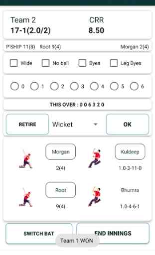 Cricket Scorecard 1