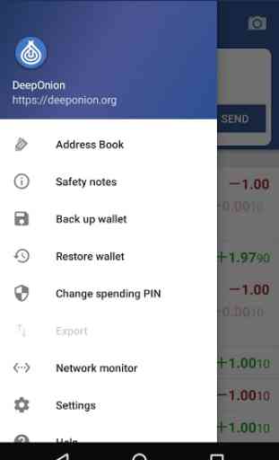 DeepOnion Mobile Wallet 3