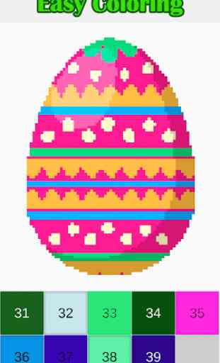 Easter Color by Number - Easter Eggs Pixel Art 3