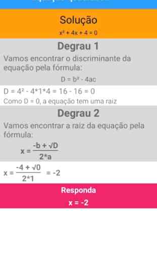 Equação quadrática 4