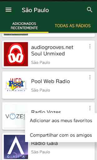 Estações de Rádio São Paulo - Brasil 1