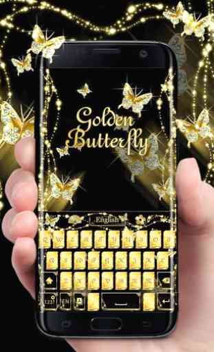 Golden Butterfly GO Keyboard Theme 1