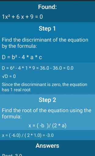 Quadratic equation and details 4