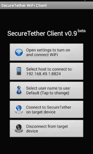 SecureTether Client - Android WiFi tethering 1