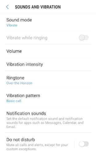Sound And Vibration Settings Shortcut 1