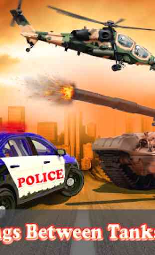 Tanque Tiroteio Ataques Polícia Carros 1