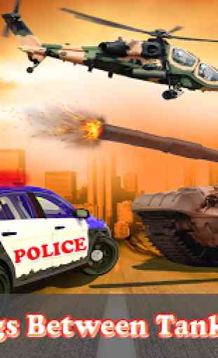 Tanque Tiroteio Ataques Polícia Carros 4