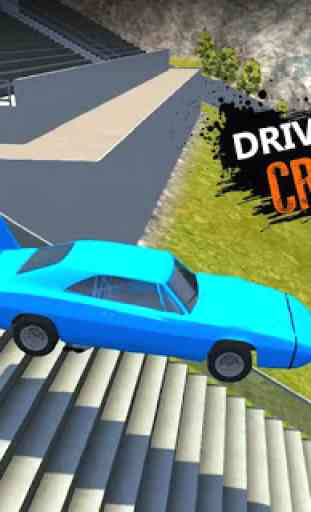 Car Crash Beam Drive Sim: escadas da morte saltam 1