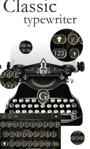 Classical Black Traditional Typewriter Theme 3