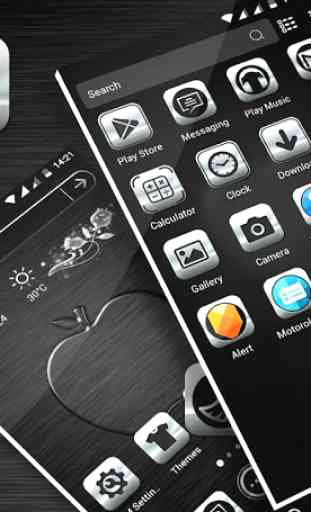 Crystal Silver Launcher Theme 1
