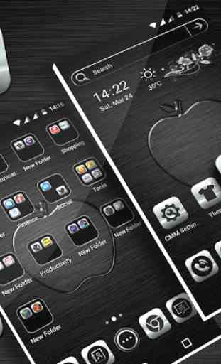 Crystal Silver Launcher Theme 3