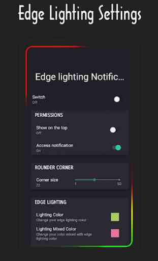 Edge Lighting Round Corner Notification 1