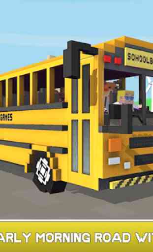 Mr. Blocky School Bus Driver: American Highschool 1