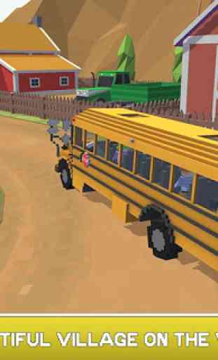 Mr. Blocky School Bus Driver: American Highschool 3