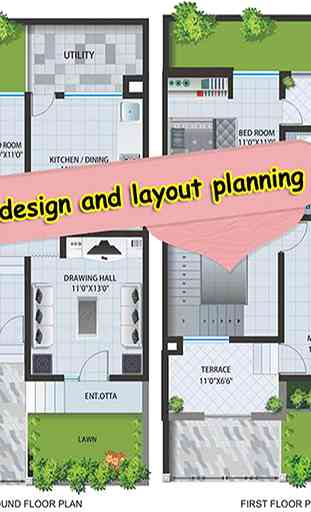 Planejamento de layout e layout de casa 1