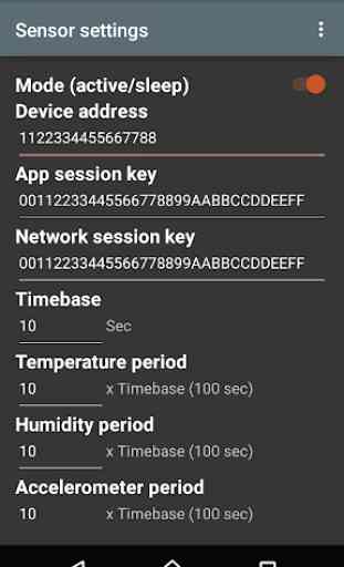 Sensor settings 4