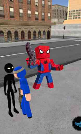 Spider Block Rope Hero Gangstar Crime 2