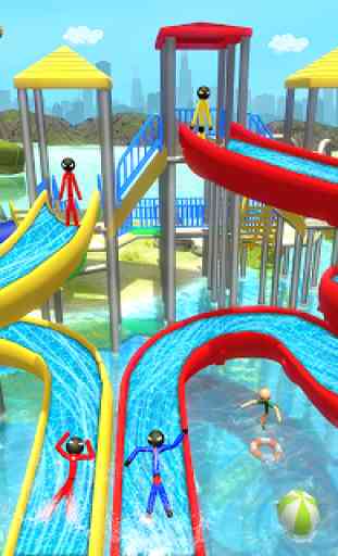 Stickman Water Slide: Theme Park Fun 1
