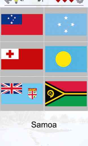 Austrália e países da Oceania - Bandeiras e mapas 2