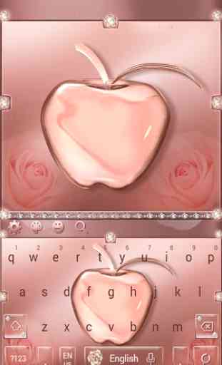 Crystal Apple Rose Gold - tema do teclado musical 1