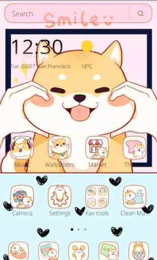 Cute Shiba Inu dog theme 1