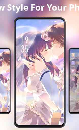 Love theme | romantic anime couple kiss 2