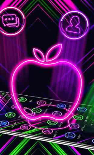 Neon Apple Colorful Launcher Theme 2
